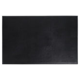 Black 17 x 12 Leatherette Square Corner Placemat w/ White Stitching